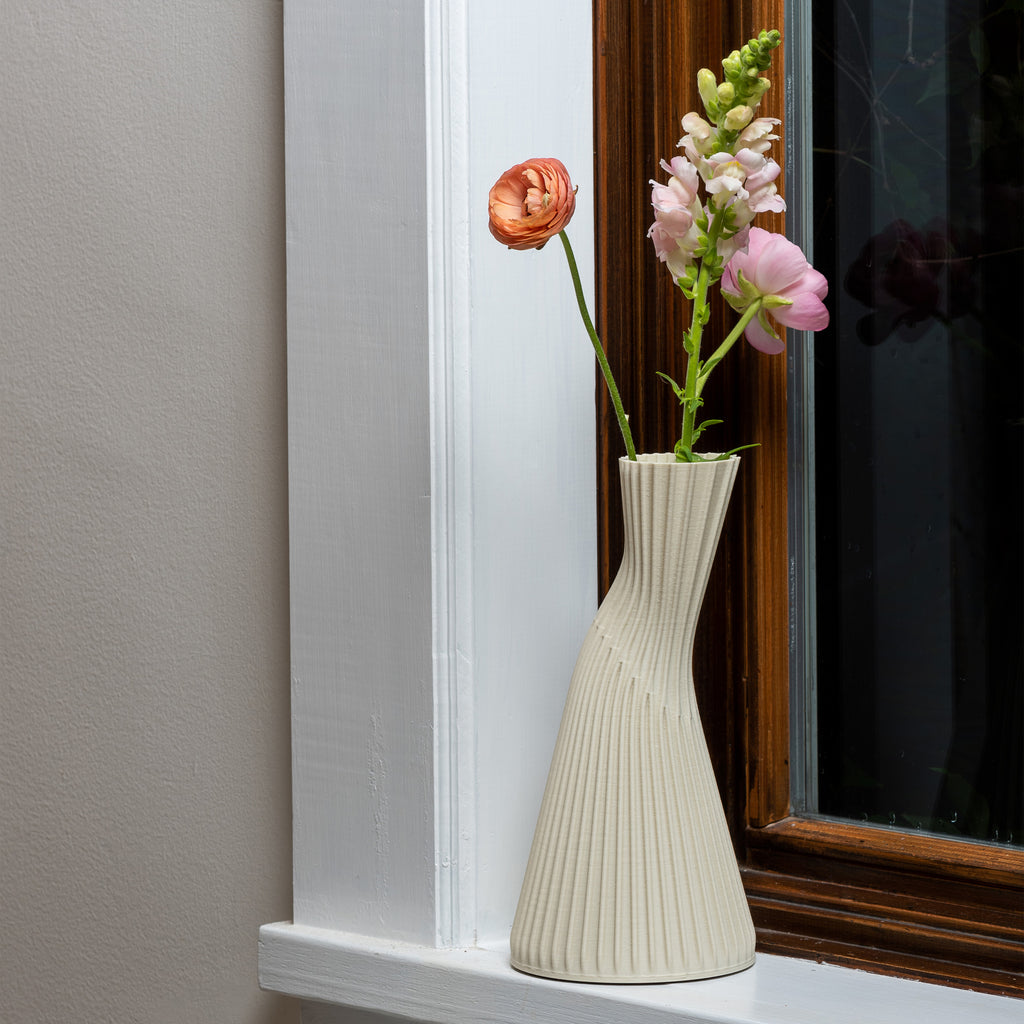 Vase à fleurs blanc Conan - Cyrc sustainable home decor