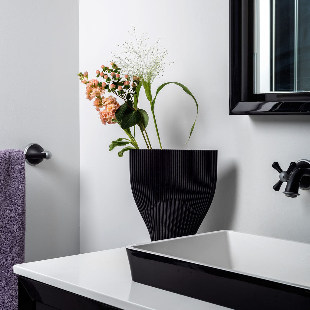 Vase noir Fluke - Cyrc décoration intérieure durable